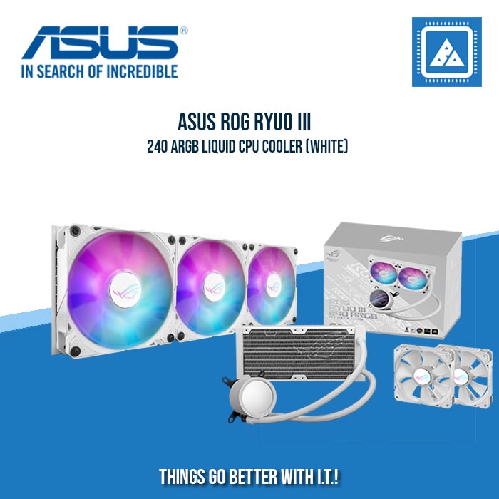 ASUS ROG RYUO III 240 ARGB LIQUID CPU COOLER (WHITE) ASUS ROG RYUO III 240 ARGB LIQUID CPU COOLER (WHITE)